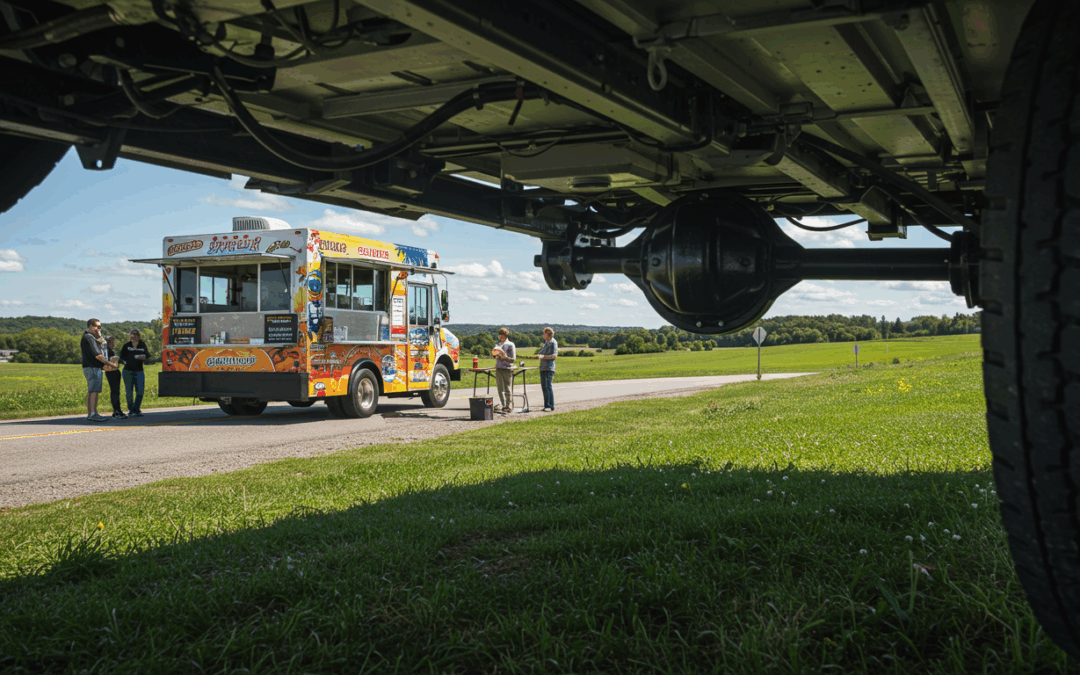 Food Truck and Mobile Business Trailers: Torsion Axle Considerations – How Flexiride systems protect sensitive equipment and improve customer experience.